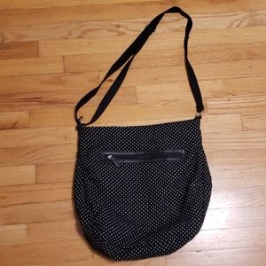 Black polka dot bag